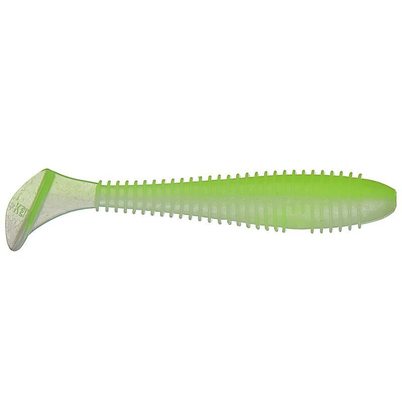 Load image into Gallery viewer, keitech-fat-swing-impact-saltwater-3.8-chartreuse-back-Pearl
