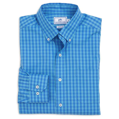 Southern Tide Getaway Gingham Sport LS Shirt