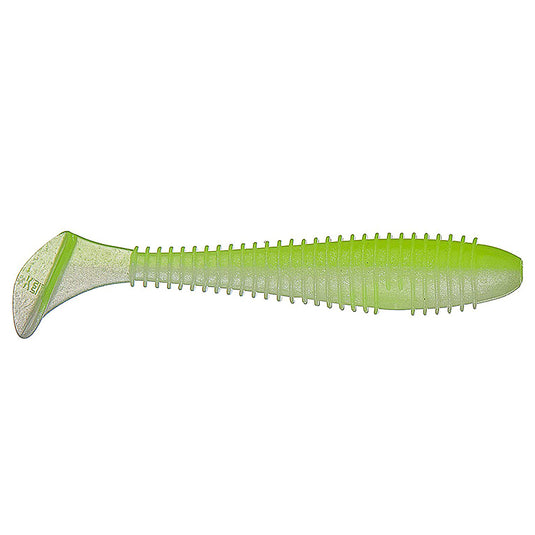 Keitech Swing Impact FAT Swimbait 3.8" - Chartreuse Back Pearl