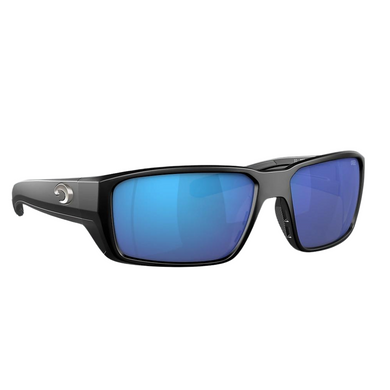 Costa Fantail Pro Sunglasses - Matte Black and Blue Lenses