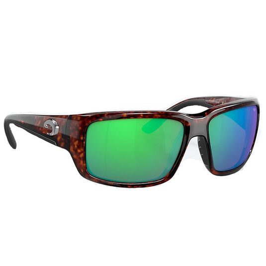 Costa Fantail Sunglasses - Tortoise Frame Green Mirror Lens