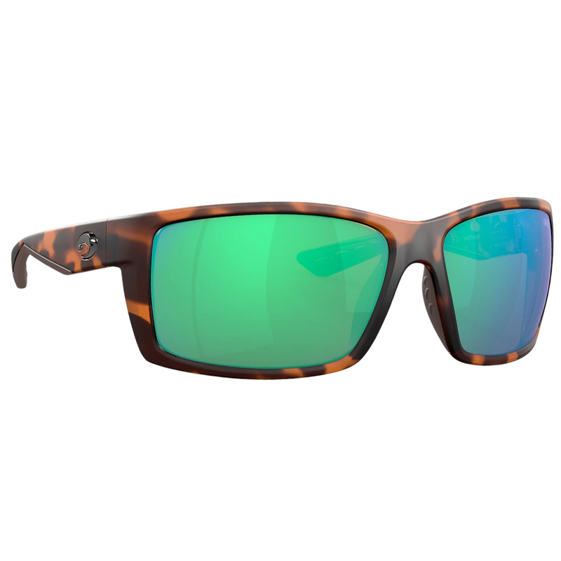 Load image into Gallery viewer, Costa Reefton Sunglasses - Matte Retro Tortoise Frames with Green Mirror Lens
