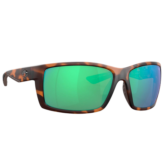 Costa Reefton Sunglasses - Tortoise Frames with Green Mirror Lens