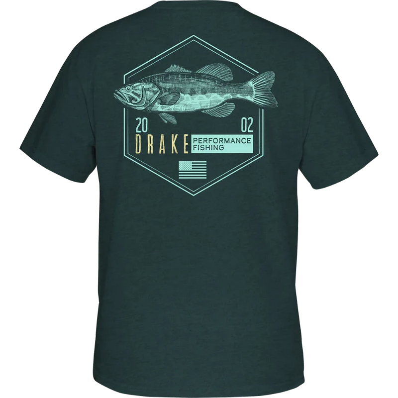 Load image into Gallery viewer, Drake Bass Hexagon T-Shirt - Sea Moss Dark Heather
