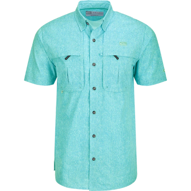 Drake Heritage Heather Shirt S/S - Ceramic Teal Heather