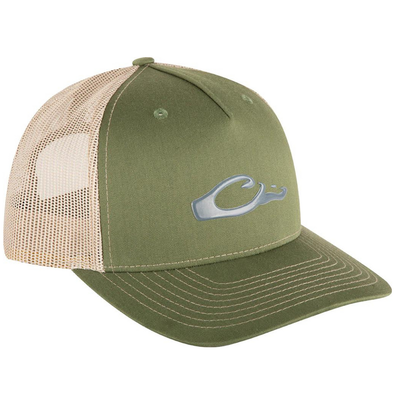 Load image into Gallery viewer, Drake Waterfowl 5-Panel Slick Logo Hat - Army Olive Tan
