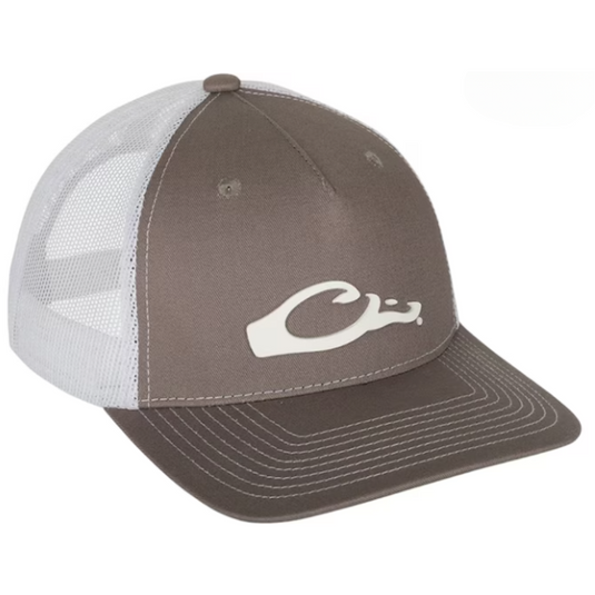 Drake Waterfowl 5-Panel Slick Logo Hat - Medium Gray