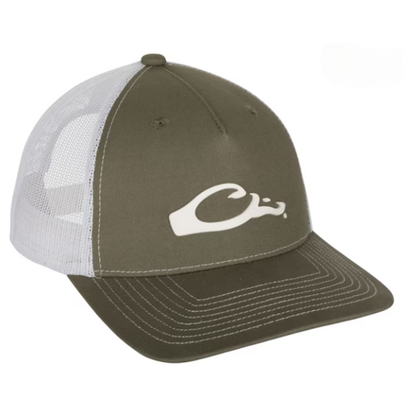 Load image into Gallery viewer, Drake Waterfowl 5-Panel Slick Logo Hat - Olive
