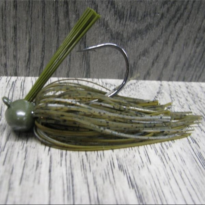 Load image into Gallery viewer, Brazalo Custom Lures Football Head Jigs - Green Pumpkin
