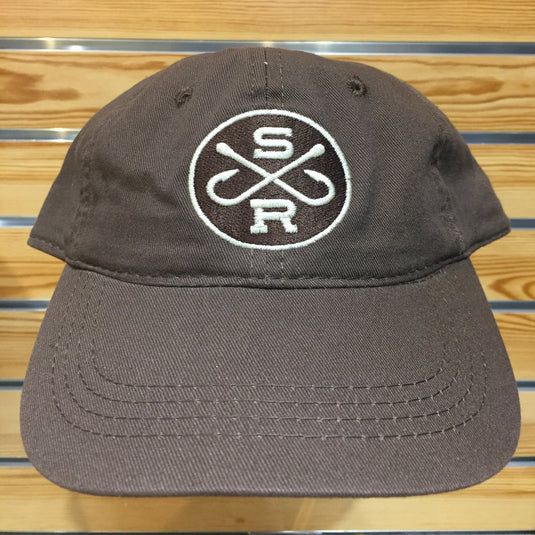 Southern Reel Outfitters hat Black round southern reel outfitters round logo.