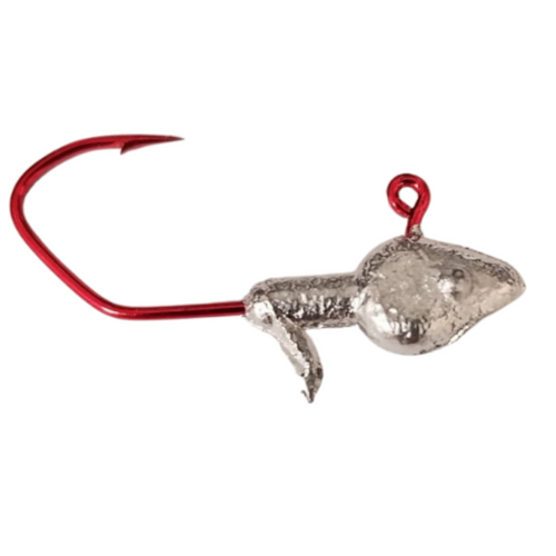 J & H Tackle Red Sickle Minnowhead - Unpainted