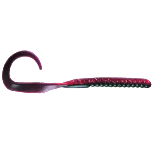 Luck E Strike HCL Worms - Black Red Glitter