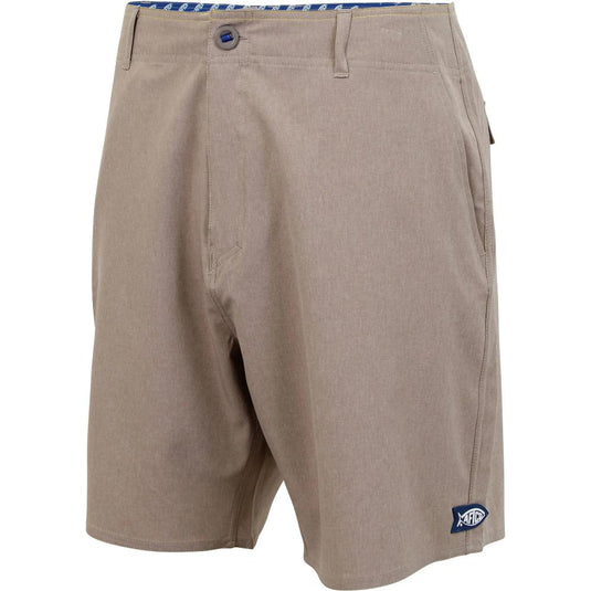 Aftco Cloudburst 8in Fishing Shorts Khaki Heather