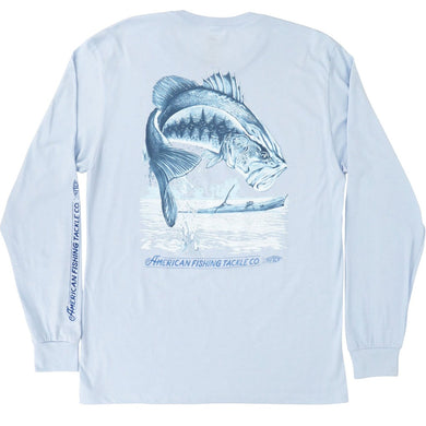 Aftco Basstastic Long Sleeve T-Shirts Bluesteel Heather