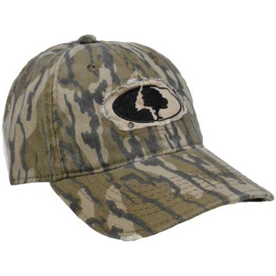 Mossy Oak Hat w/ Frayed Fabric Underlay