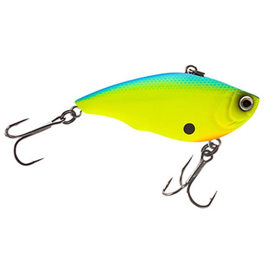 Yo-Zuri Rattl'n Vibe Lipless Crankbaits - Matte Black and Blue Chartreuse