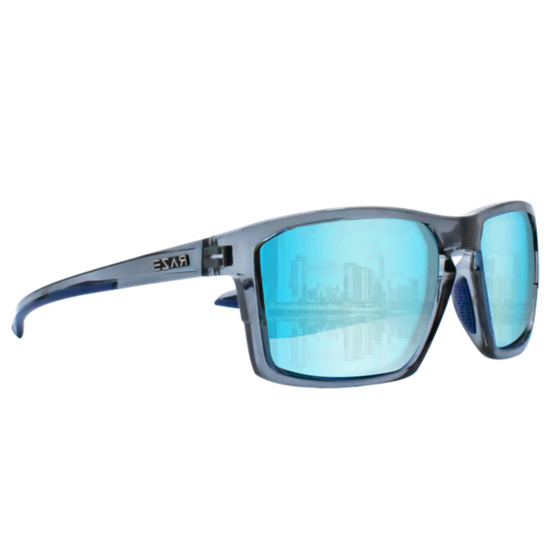 Load image into Gallery viewer, Raze Eyewear Journey Sunglasses - Crystal Gray Frames with Smoke Lens
