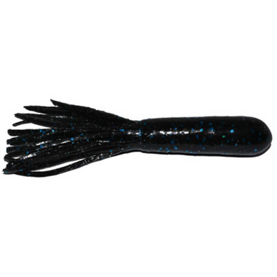 Right Bite Baits Large Salty Tube - Black Blue Flake