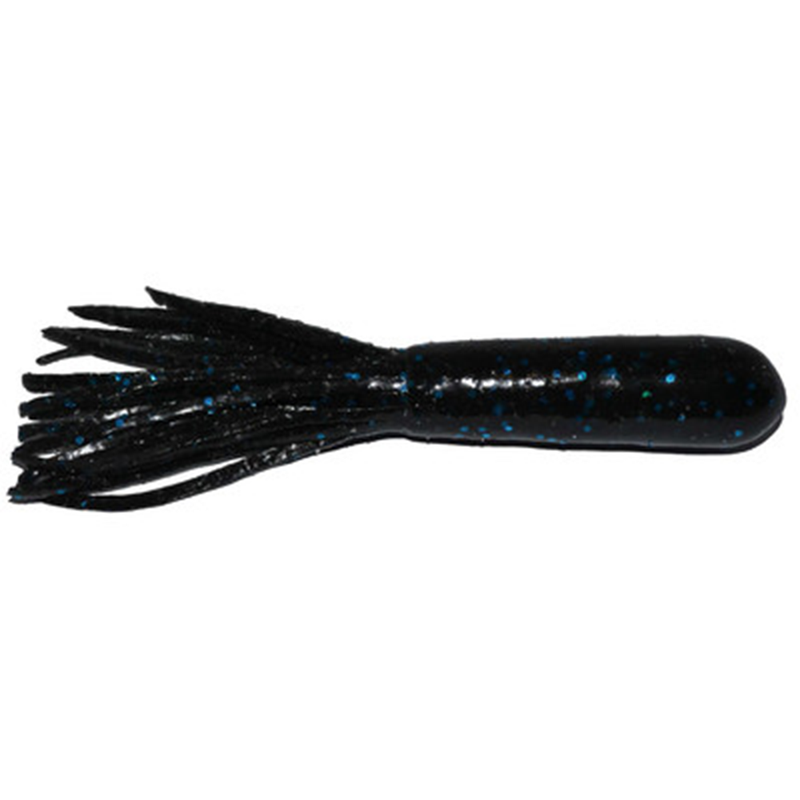 Load image into Gallery viewer, Right Bite Baits Large Salty Tube Black Blue Flake
