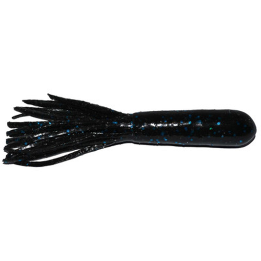 Right Bite Baits Large Salty Tube Black Blue Flake