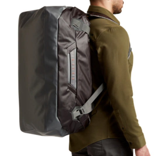 Sitka Drifter Duffle Bag On Shoulders