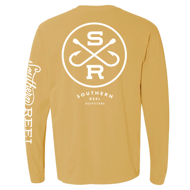 Load image into Gallery viewer, Southern Reel Outfitters Comfort Colors LS Pocket T-Shirt
