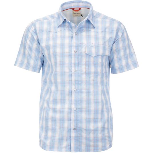 Simms Big Sky SS Fishing Shirt - Sky Flame Plaid