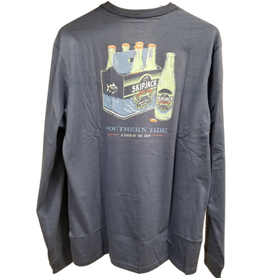 Southern Tide Skipjack Six Pack Long Sleeve T-Shirt - Seven Seas Blue