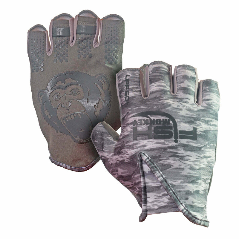 Load image into Gallery viewer, Fish Monkey Stubby Guide Gloves- Gray Camo
