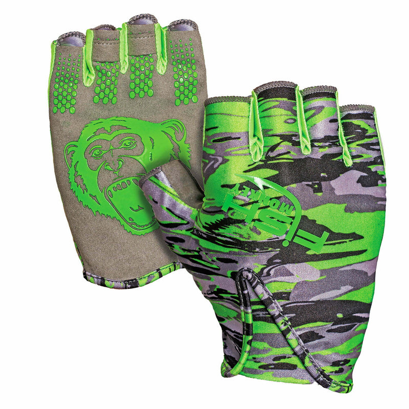 Load image into Gallery viewer, Fish Monkey Stubby Guide Gloves - Voodoo Green
