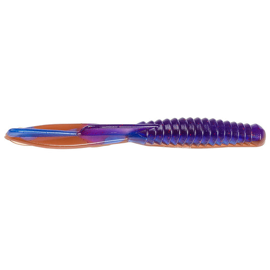 Strike King Perfect Plastics Drop Shot Half Shell Worms - Triple Magic