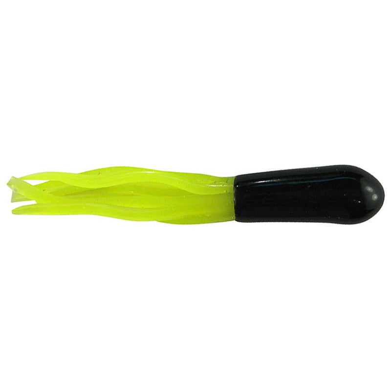 Load image into Gallery viewer, Southern Pro Tackle Lit&#39;l Hustler Crappie Tube - Black Chartreuse
