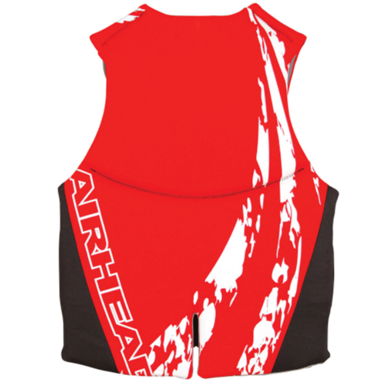 Load image into Gallery viewer, Airhead Swoosh Neolite Life Vest - Red, White, and Black - Rear View
