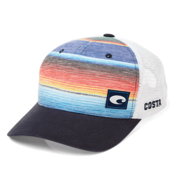 Costa Baja Stripe Trucker Hat - Blue