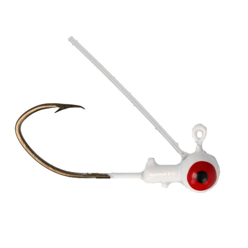 Load image into Gallery viewer, Eagle Claw Pro-V Weedless Ball Head Jigs - White
