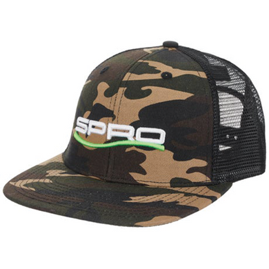 Spro Trucker Hats - Camo with White Lettering