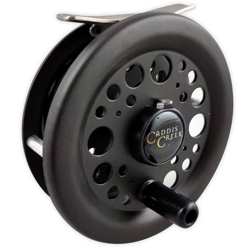 Load image into Gallery viewer, Zebco Caddis Creek Fly Combo Rods and Reels Black Reel
