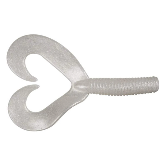 Zoom Fat Albert Twin Tail Grubs - White Pearl